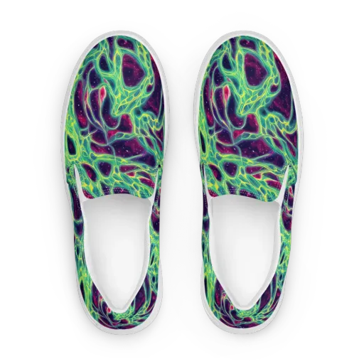 Luminous Synapse on a Women's Slip-On Canvas Shoes