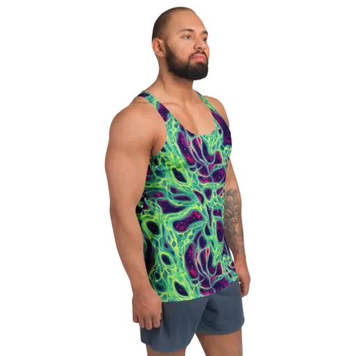 Luminous Synapse on a Men's Tank Top
