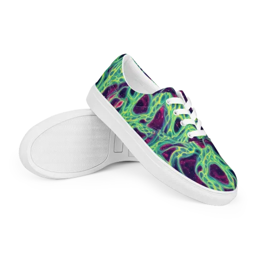 Luminous Synapse on a Men's Lace-Up Canvas Shoes