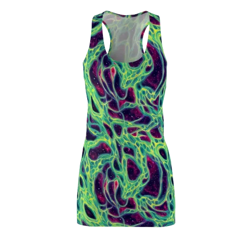 Luminous Synapse on a Racerback Dress