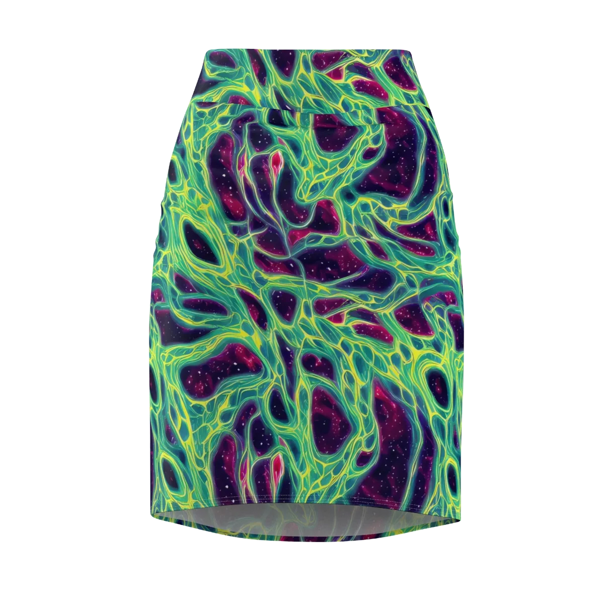 Luminous Synapse on Pencil Skirt — Front