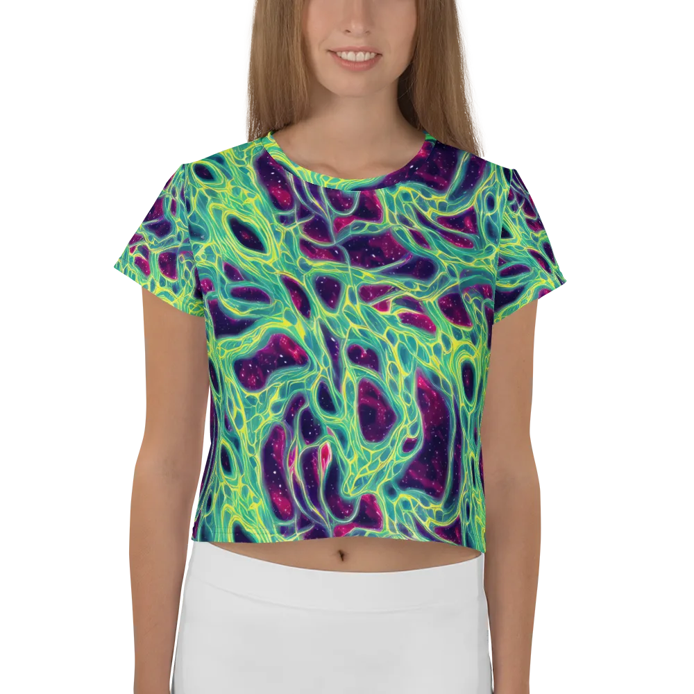 Luminous Synapse on Crop Tee — Front