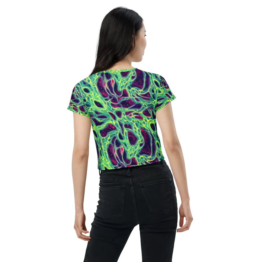Luminous Synapse on Crop Tee — Back