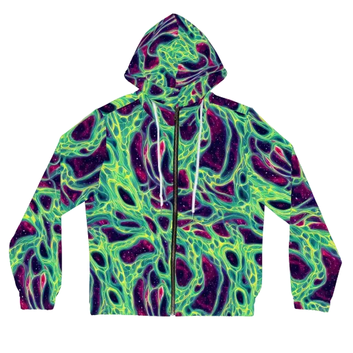 Luminous Synapse on a Women's Full-Zip Hoodie