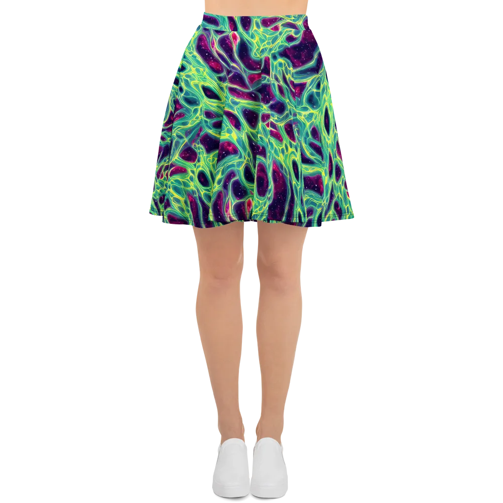 Luminous Synapse on Skater Skirt — Front
