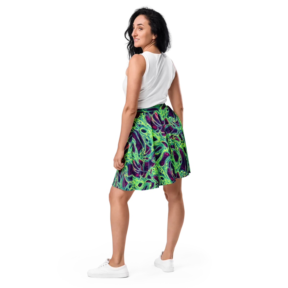 Luminous Synapse on Skater Skirt — Back