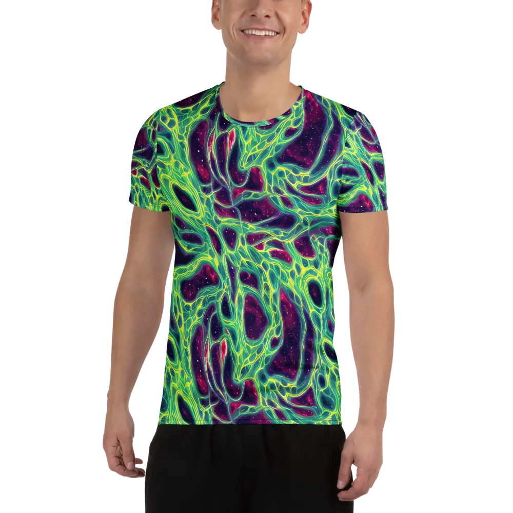 Luminous Synapse on Men's Athletic T-Shirt — Front