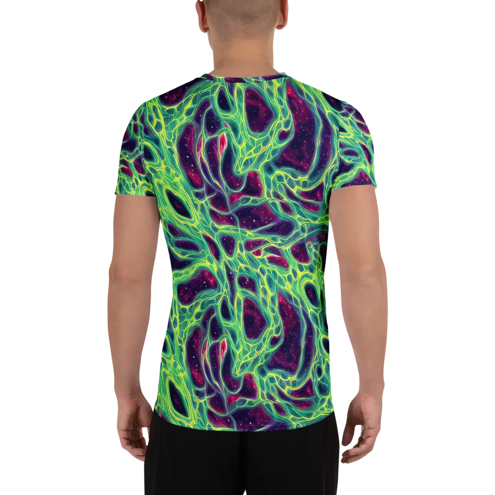Luminous Synapse on Men's Athletic T-Shirt — Back