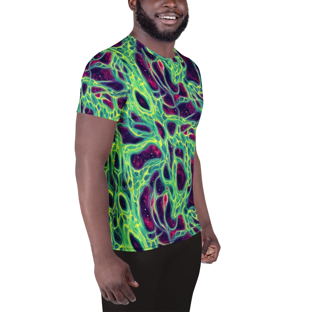 Luminous Synapse on Men's Athletic T-Shirt — Right