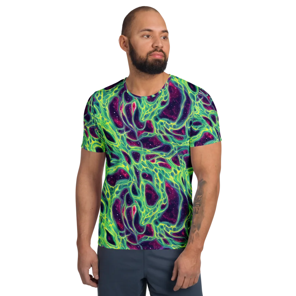 Luminous Synapse on Men's Athletic T-Shirt — Front