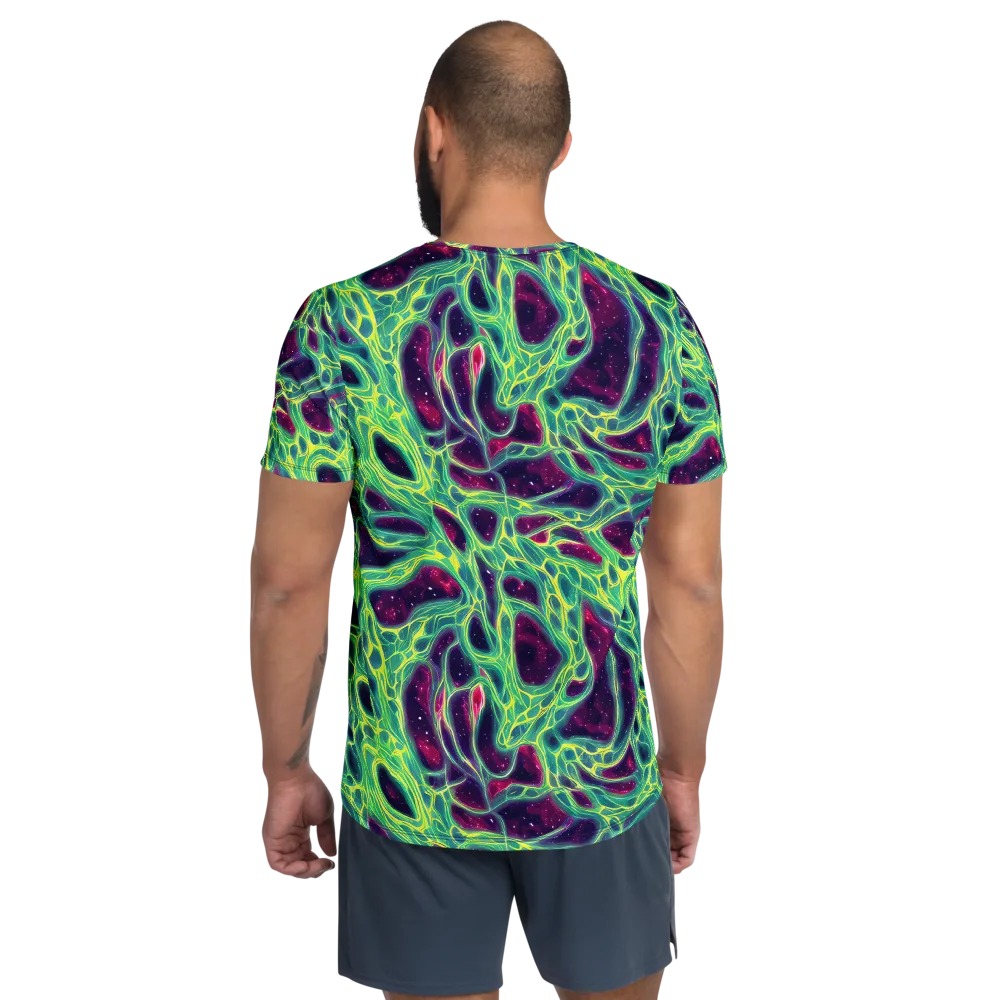 Luminous Synapse on Men's Athletic T-Shirt — Back