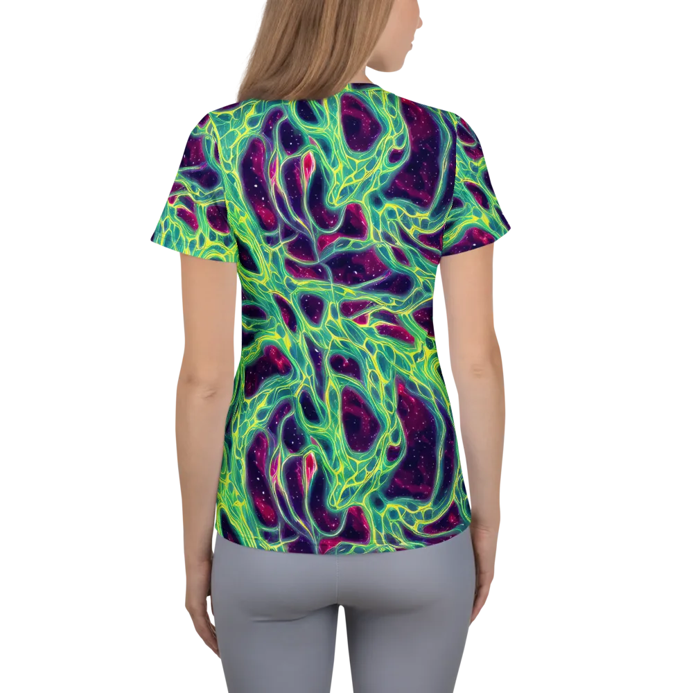 Luminous Synapse on Women's Athletic T-Shirt — Back