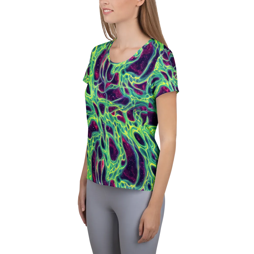 Luminous Synapse on Women's Athletic T-Shirt — Left