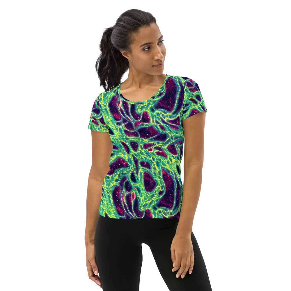 Luminous Synapse on Women's Athletic T-Shirt — Front