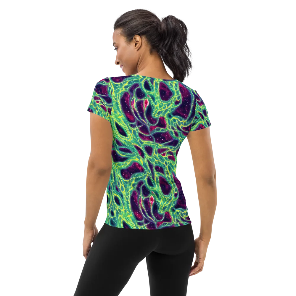 Luminous Synapse on Women's Athletic T-Shirt — Back