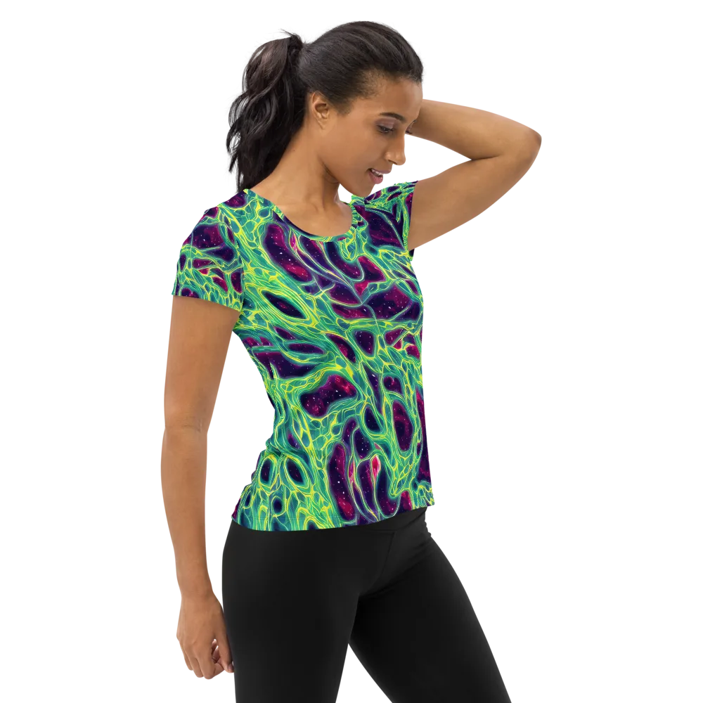 Luminous Synapse on Women's Athletic T-Shirt — Right
