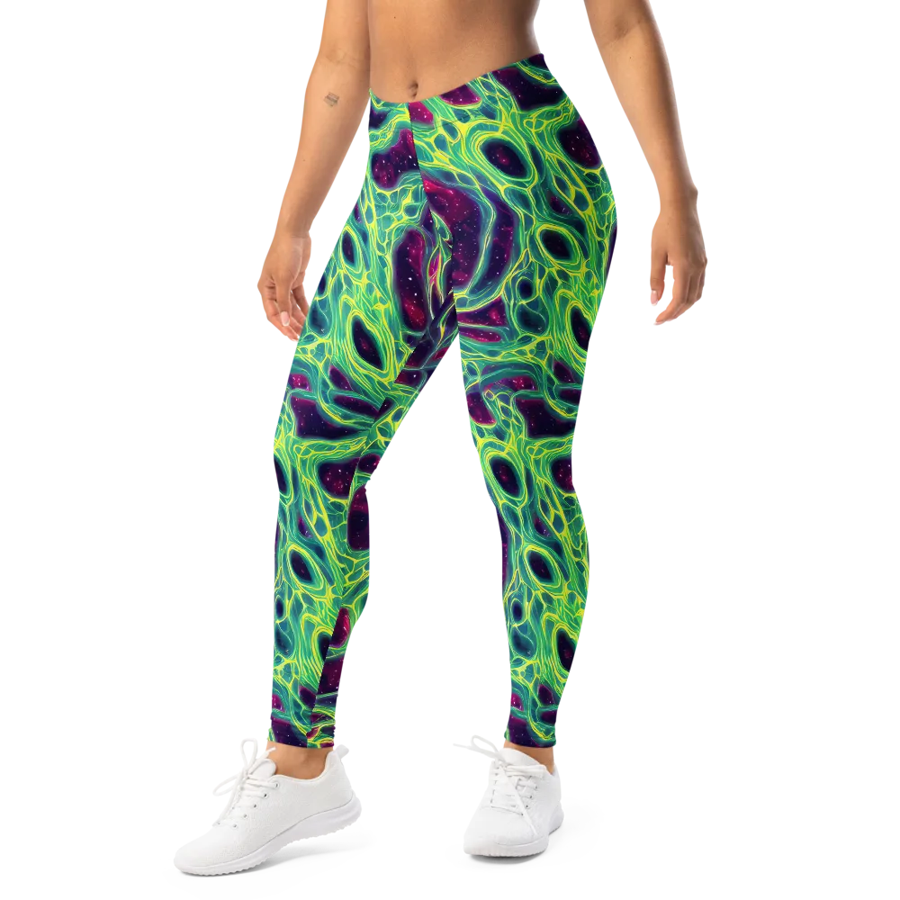 Luminous Synapse on Leggings — Left Front