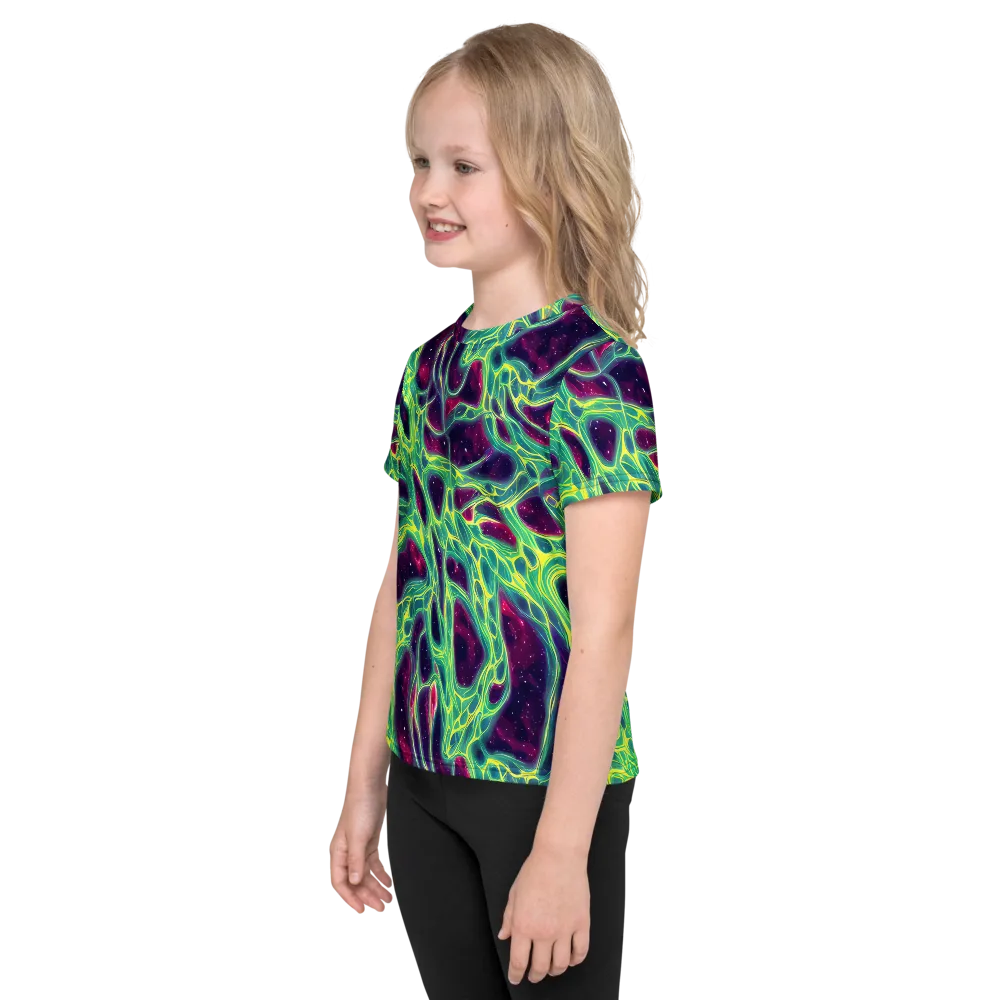 Luminous Synapse on Kids Crew Neck T-Shirt — Left