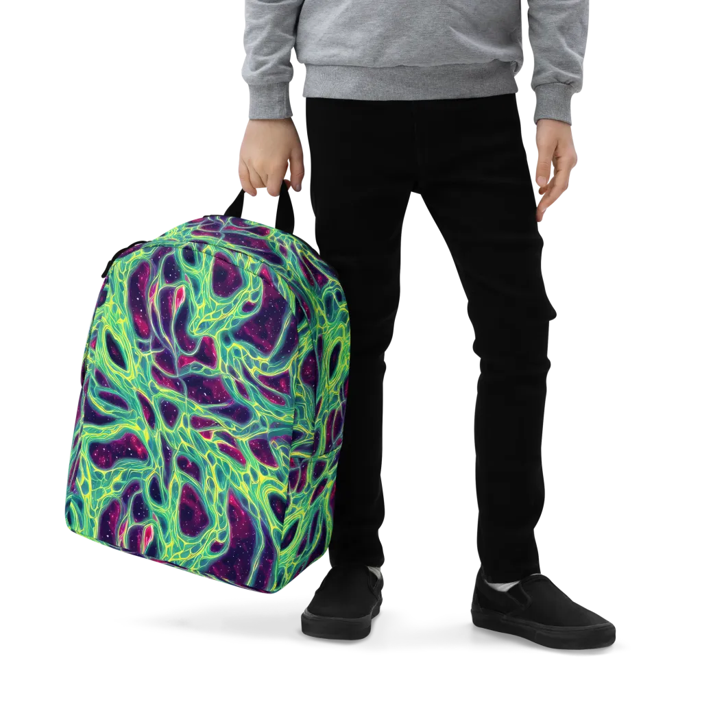 Luminous Synapse on Minimalist Backpack — Zoomed-in