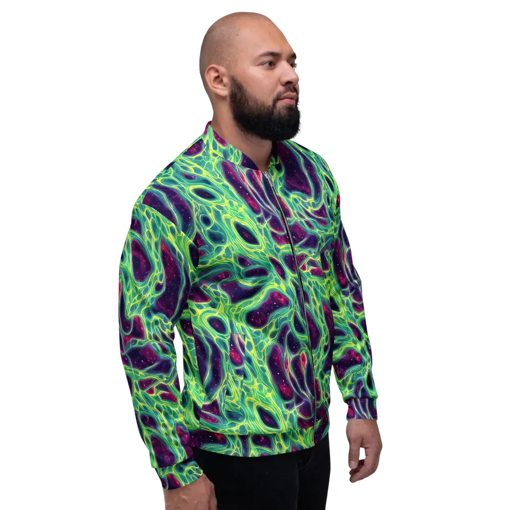 Luminous Synapse on Bomber Jacket — Right