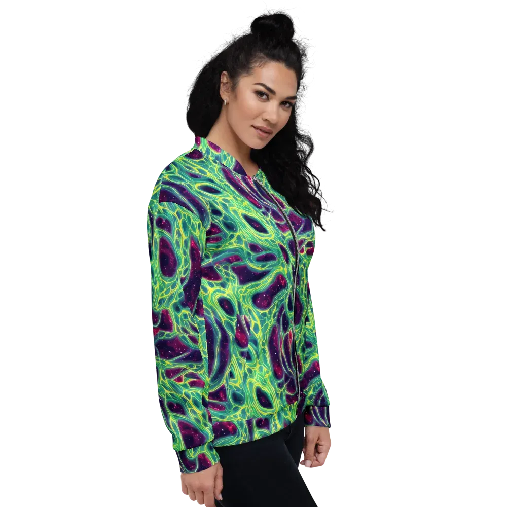 Luminous Synapse on Bomber Jacket — Right