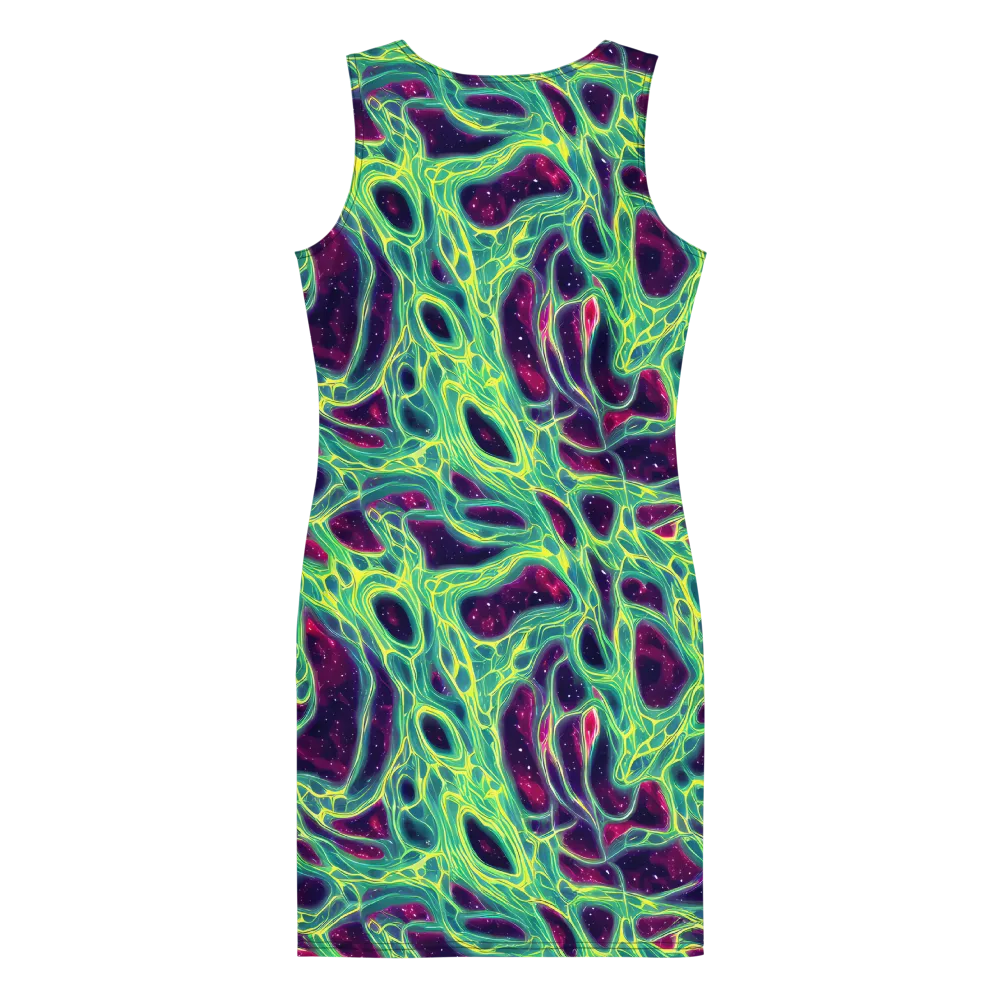 Luminous Synapse on Bodycon Dress — Back