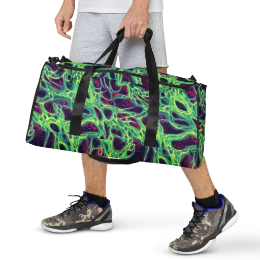 Luminous Synapse on a Duffle Bag