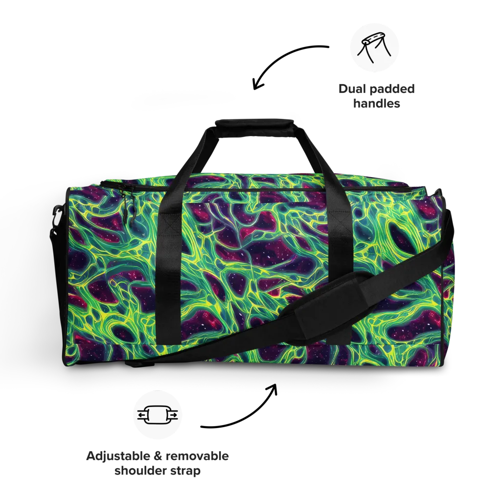 Luminous Synapse on Duffle Bag — Front