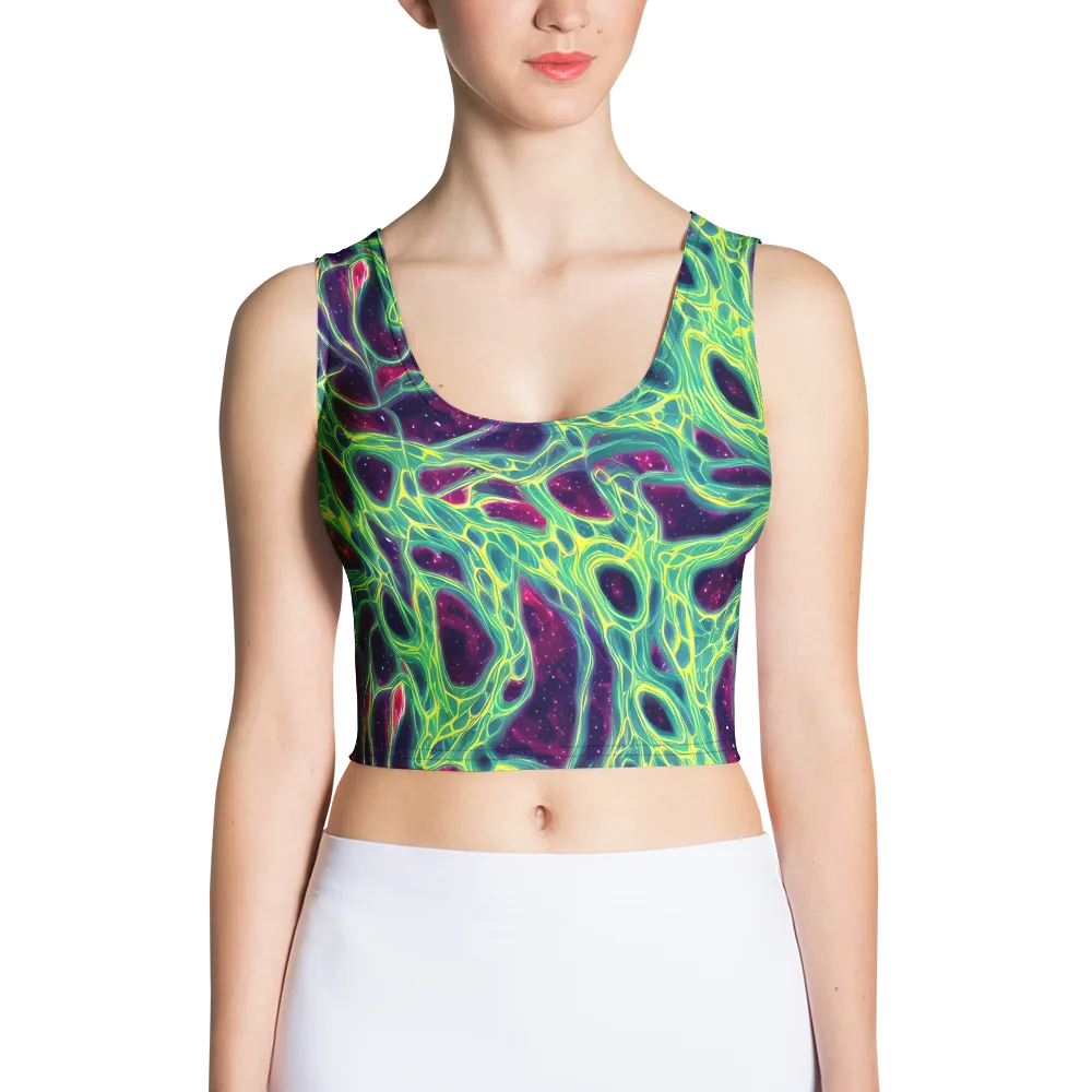 Luminous Synapse on Crop Top — Front