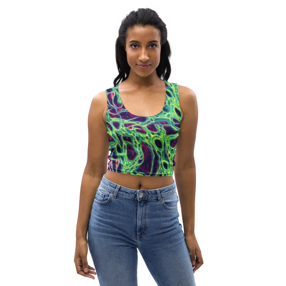 Luminous Synapse on Crop Top — Front