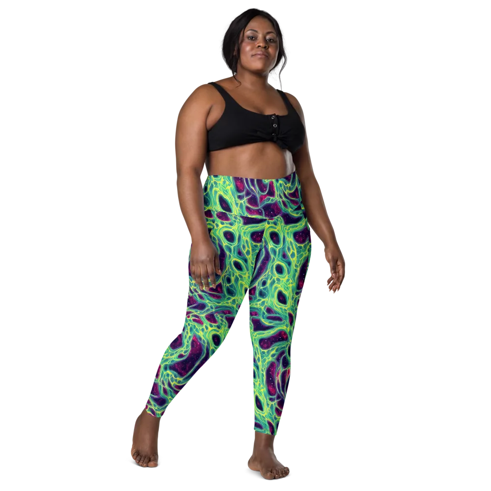Luminous Synapse on Leggings with Pockets — Front