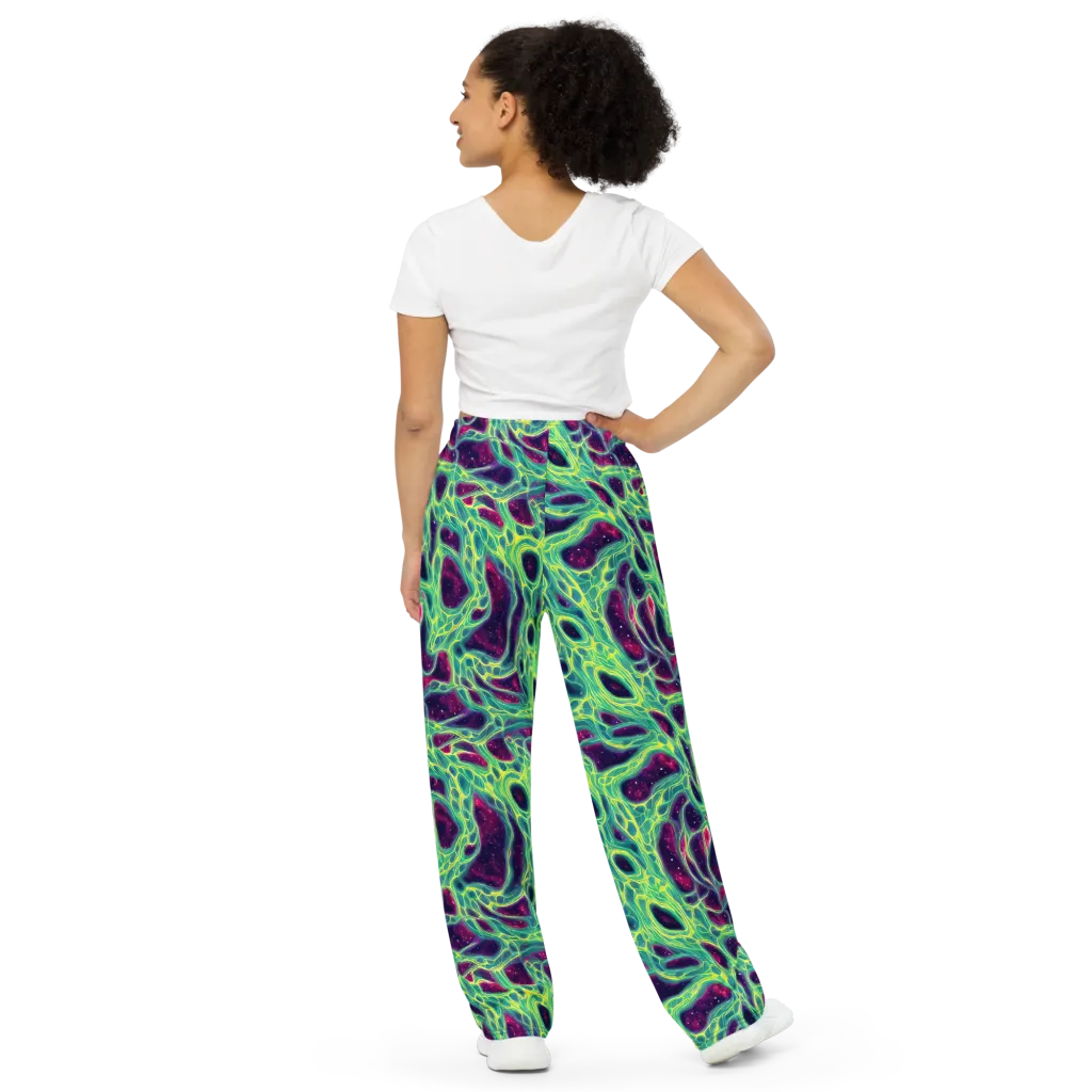 Luminous Synapse on Wide-Leg Pants — Back
