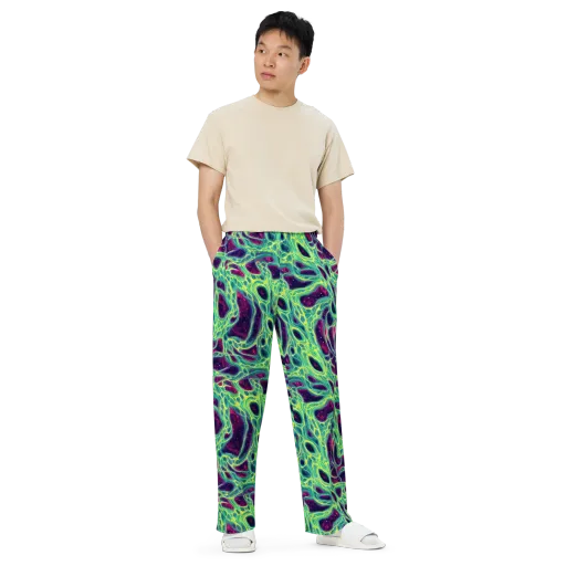 Luminous Synapse on a Wide-Leg Pants