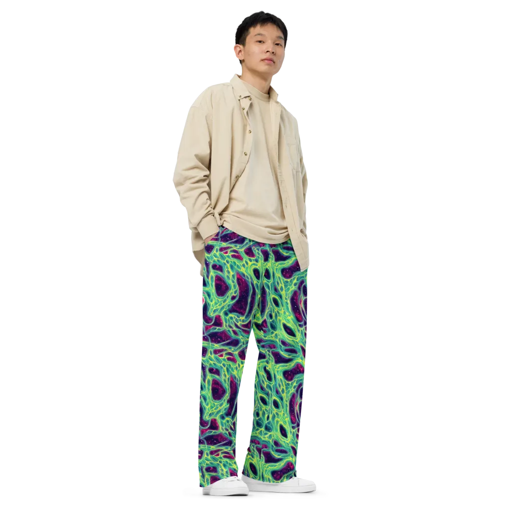 Luminous Synapse on Wide-Leg Pants — Right Front