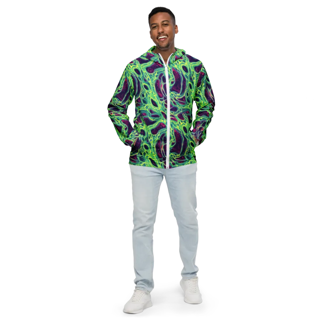 Luminous Synapse on Men's Windbreaker — Front