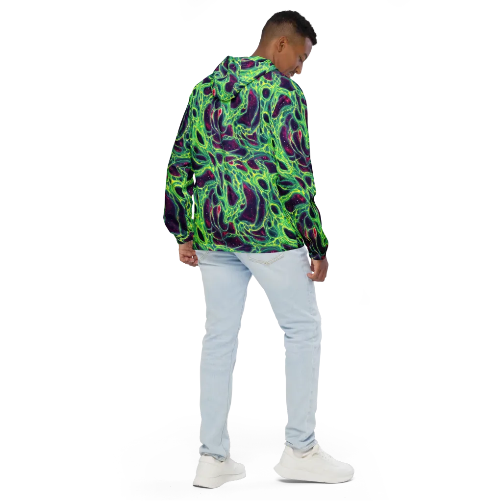 Luminous Synapse on Men's Windbreaker — Back