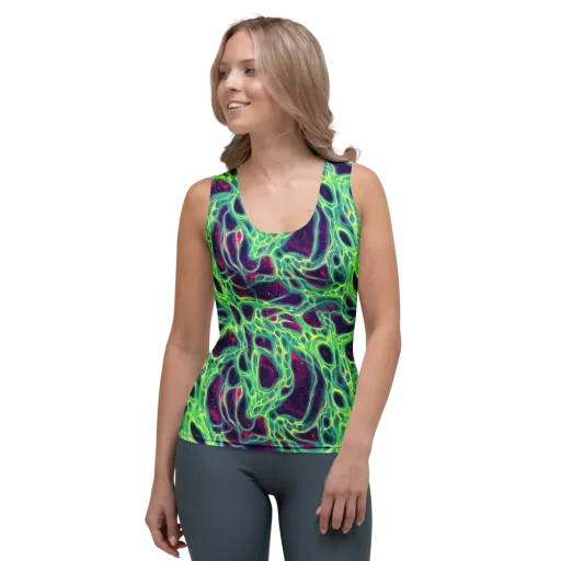 Luminous Synapse on a Women's Tank Top