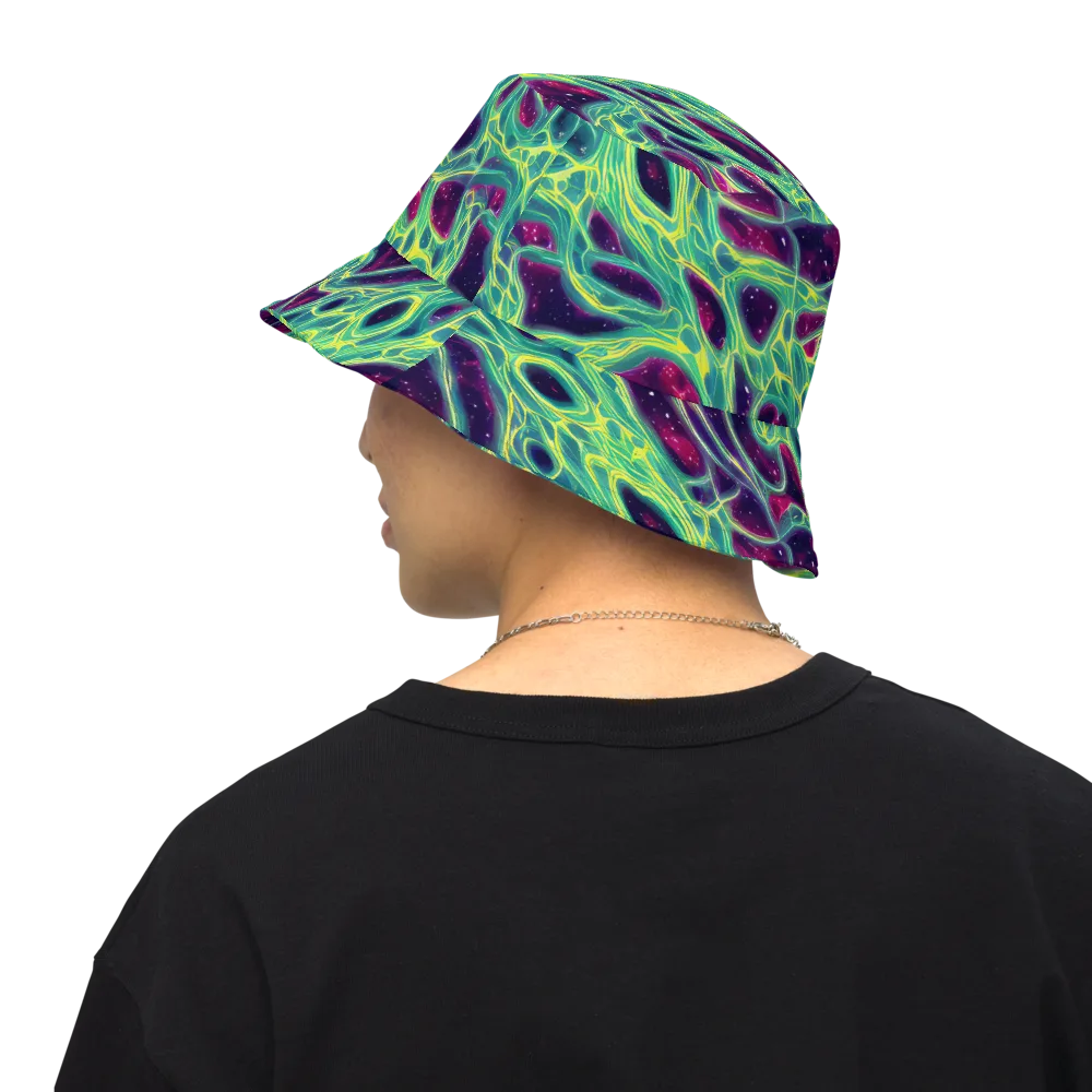 Luminous Synapse on Reversible Bucket Hat — Back Inside