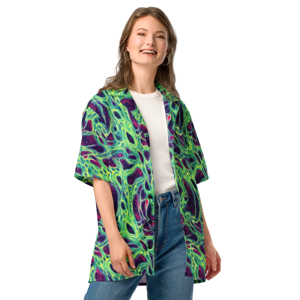 Luminous Synapse on Button Shirt — Front