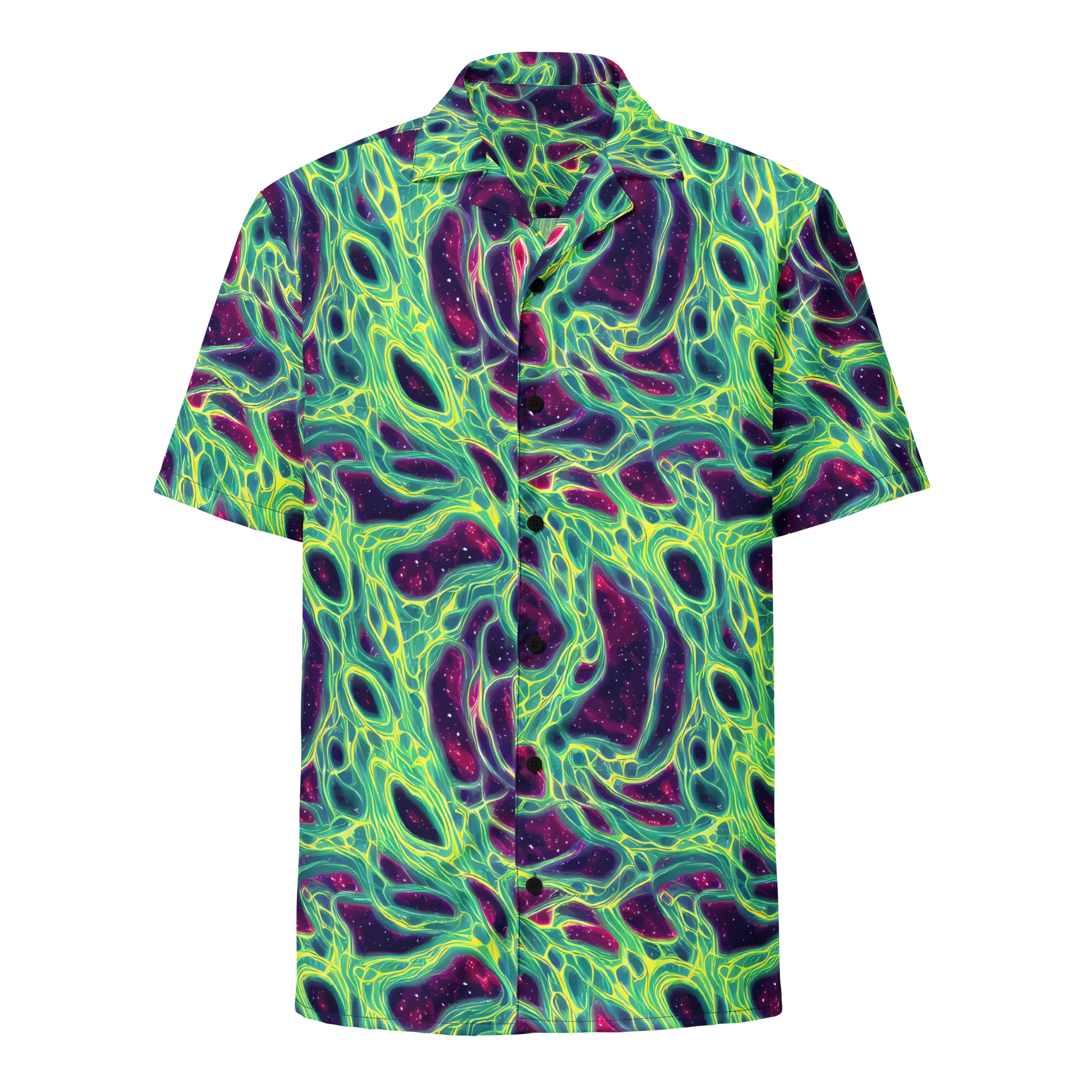 Luminous Synapse on Button Shirt — Front