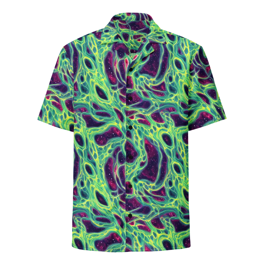 Luminous Synapse on Button Shirt — Front