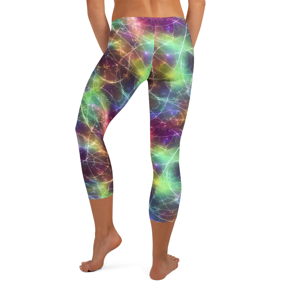 Shattered Starlight on Capri Leggings — Back