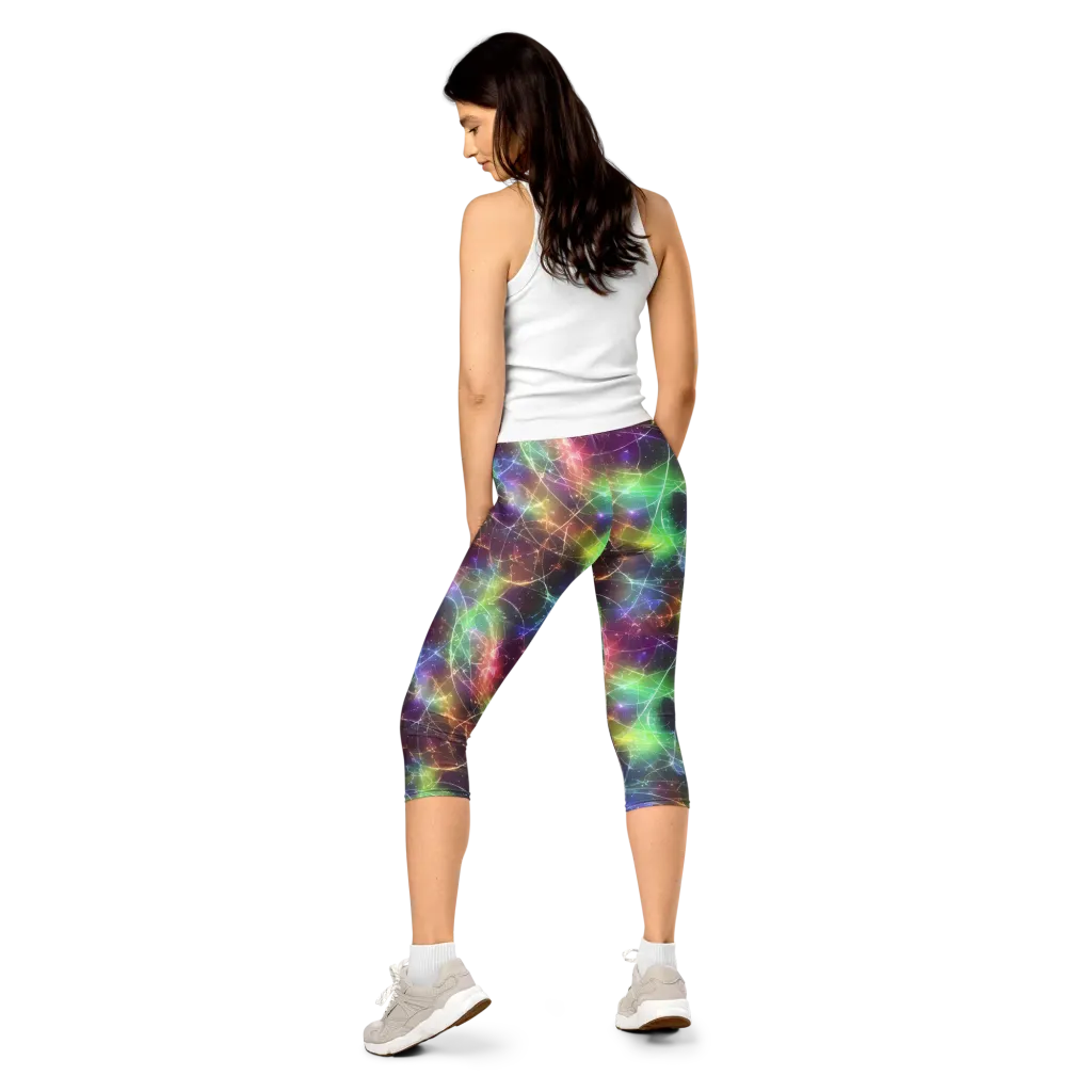 Shattered Starlight on Capri Leggings — Back