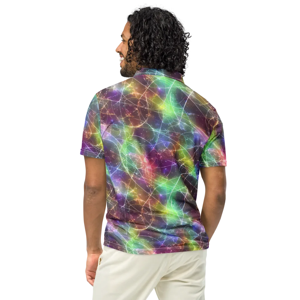 Shattered Starlight on Men's Slim Fit Polo Shirt — Back