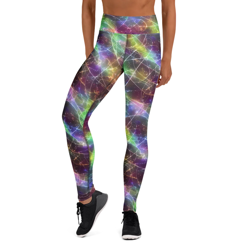 Shattered Starlight on Yoga Leggings — Front