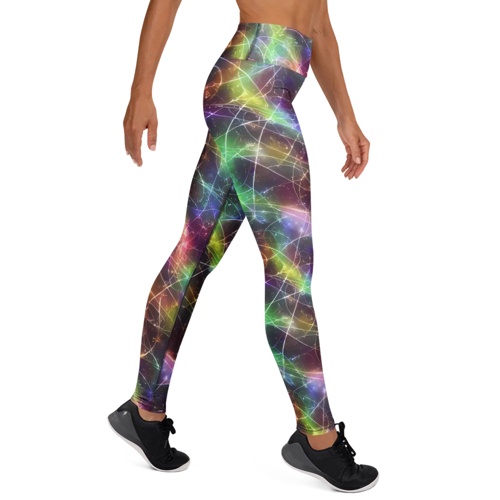 Shattered Starlight on Yoga Leggings — Right