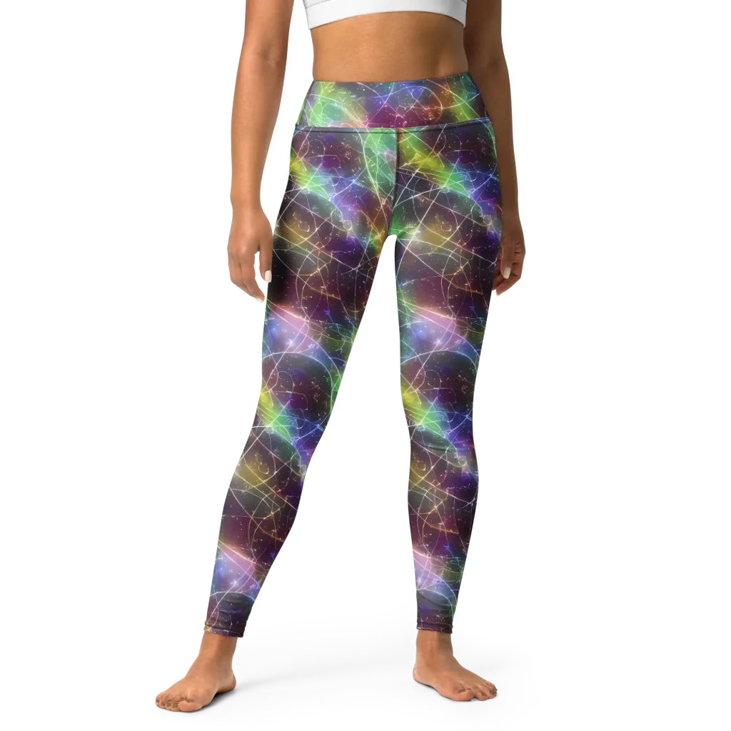 Shattered Starlight on Yoga Leggings — Front