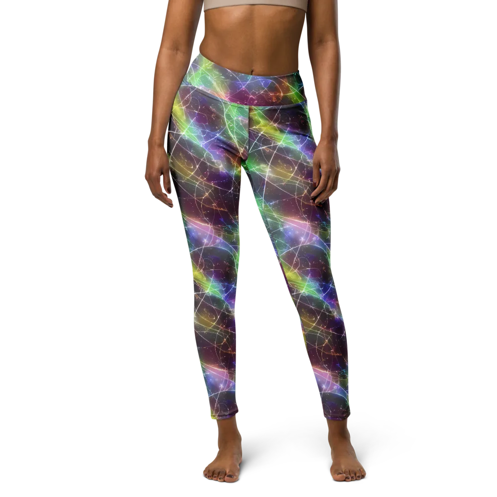 Shattered Starlight on Yoga Leggings — Front