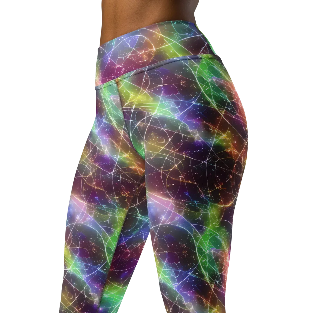 Shattered Starlight on Yoga Leggings — Left Front