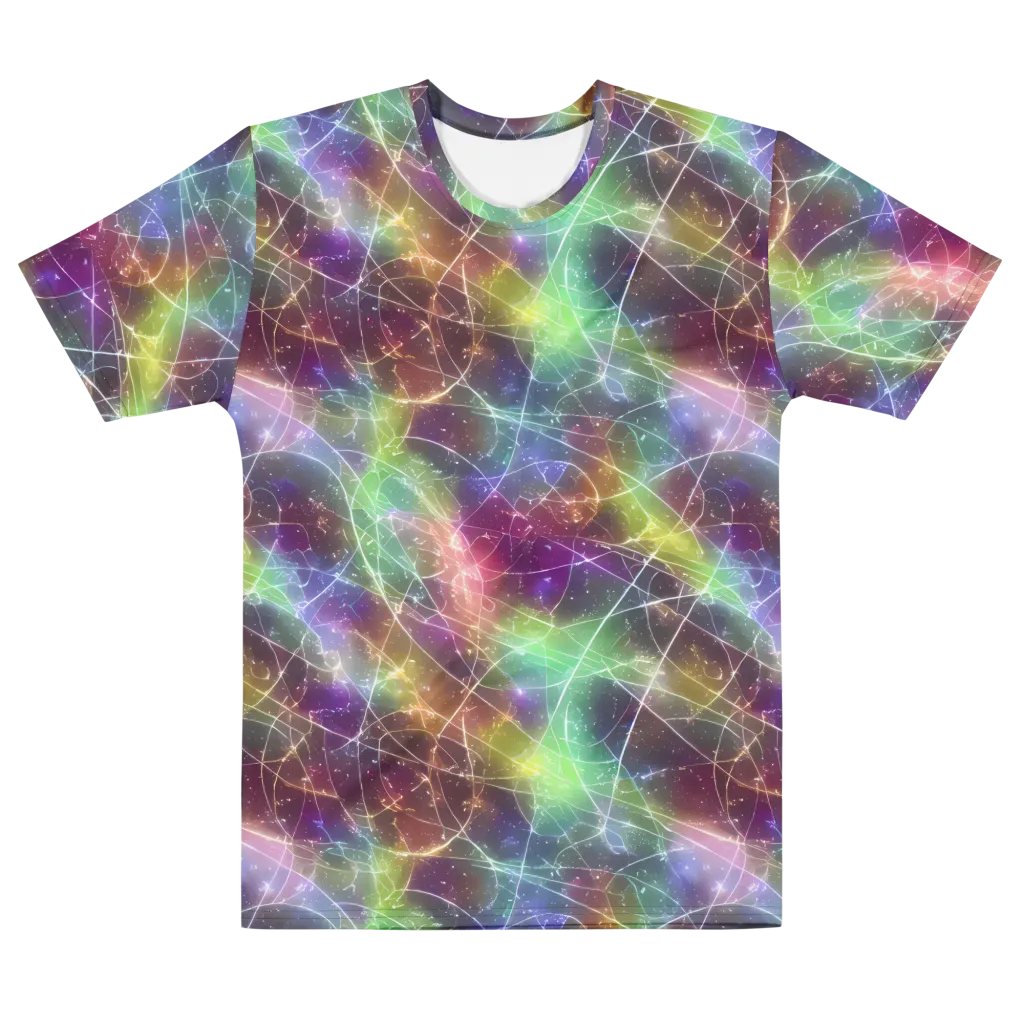 Shattered Starlight on Men's Cotton Crew Neck T-Shirt — Front